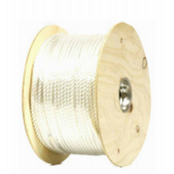 Mibro 644951TV Twisted Nylon Rope Reel, White, 3/8" x 400'