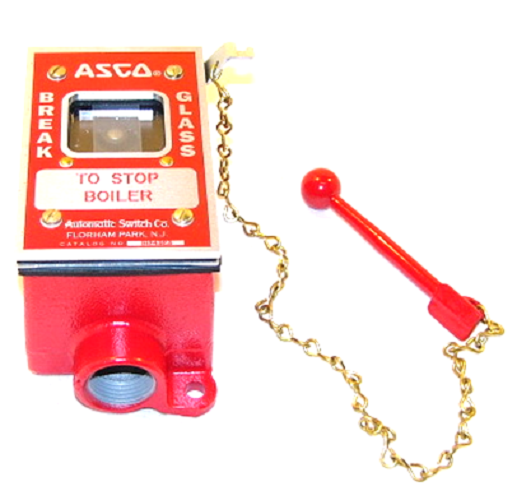 ASCO 124-323 - SURFACE MNT BREAK GLASS STATN