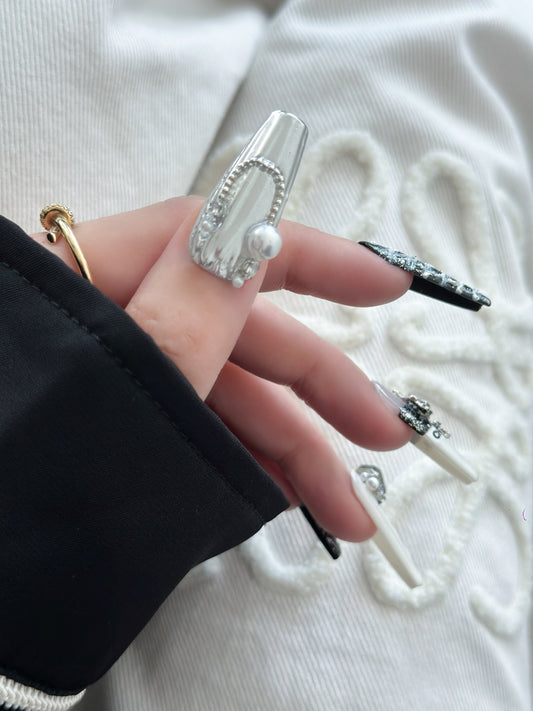 Press on nails handmade Miss Chanel
