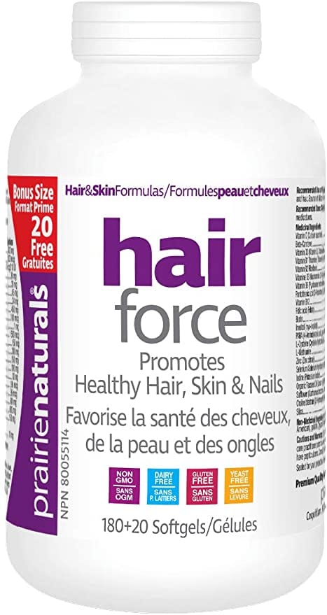 Prairie Naturals Hair-Force BONUS SIZE (200 Softgels)