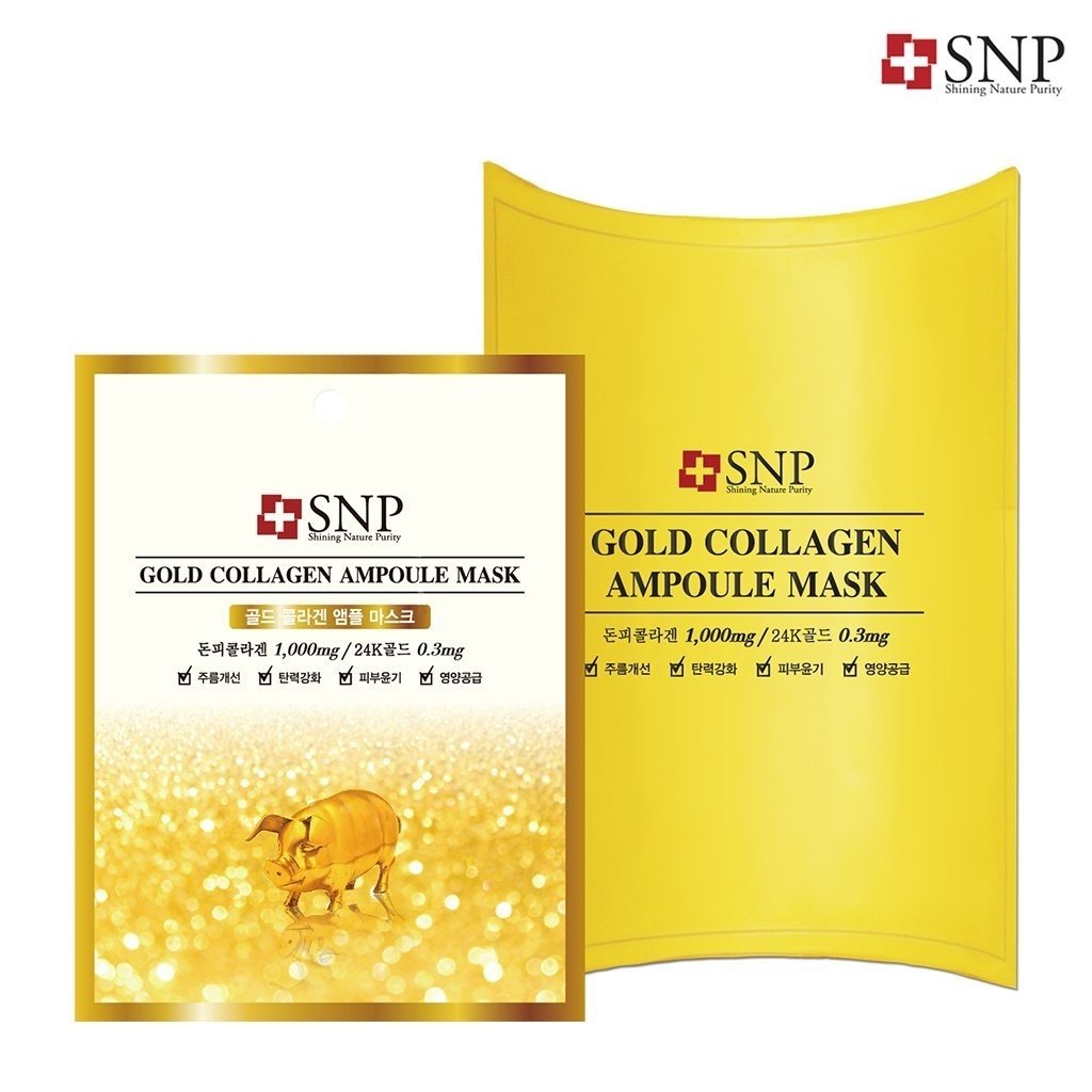 SNP Gold Collagen Ampoule Mask (10 Pack)