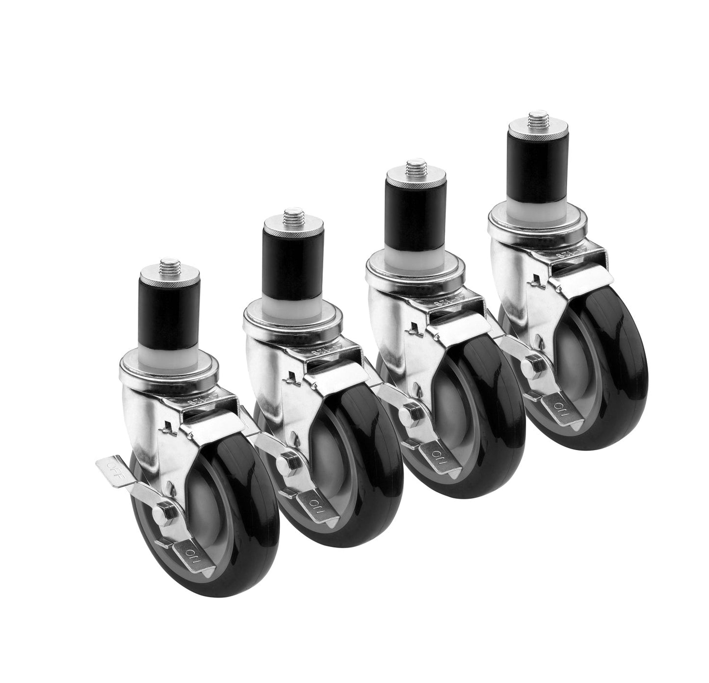 Krowne 28-129S 1-5/8" Stem Caster With Side Brake For Worktables