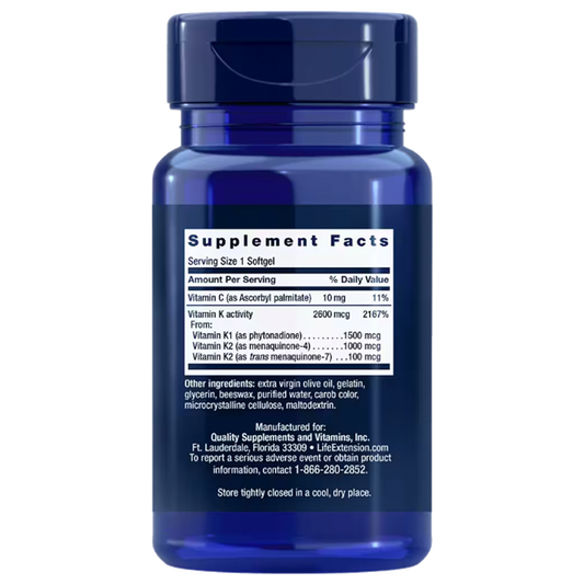 Super K - Vitamin K supplement with K1 and two forms of K2
