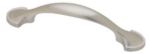Liberty P39955L-SN-U1 Half Round Cabinet Foot Pull, 3", Satin Nickel, 10-Pack