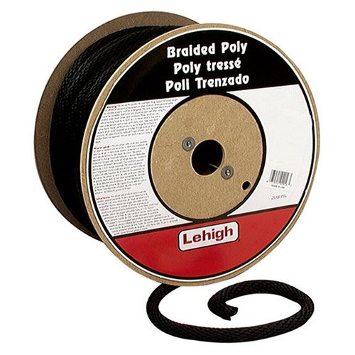 Derby BKSBP860 Solid Braid Poly Rope 3/8" x 600', Black