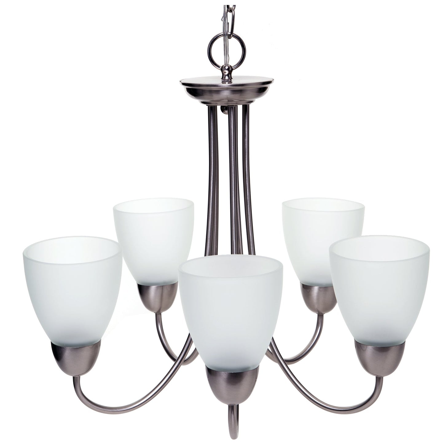 Boston Harbor A2242-6 Five Light Chandelier, Brushed Nickel