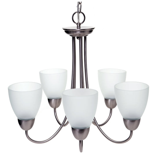 Boston Harbor A2242-6 Five Light Chandelier, Brushed Nickel