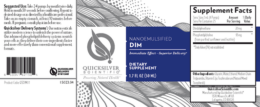 Nanoemulsified DIM
