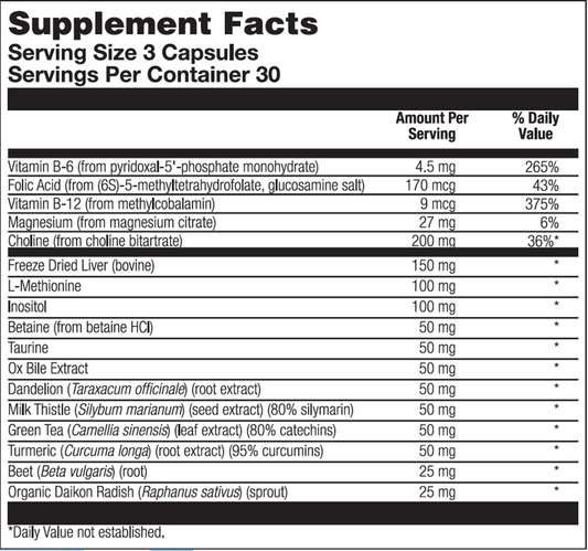 BioLiv Lipotrophic Support Form