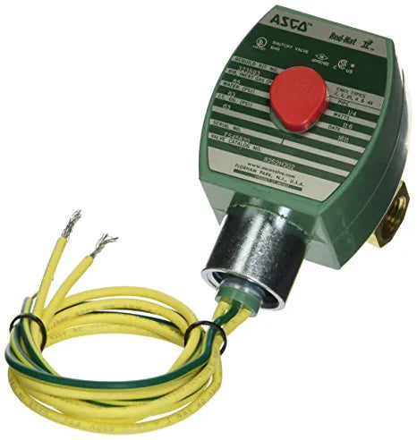 Asco RedHat 8262H202-24V 1/4" Normally Closed Solenoid Valve (24VDC), replacement for 8262G202-24V