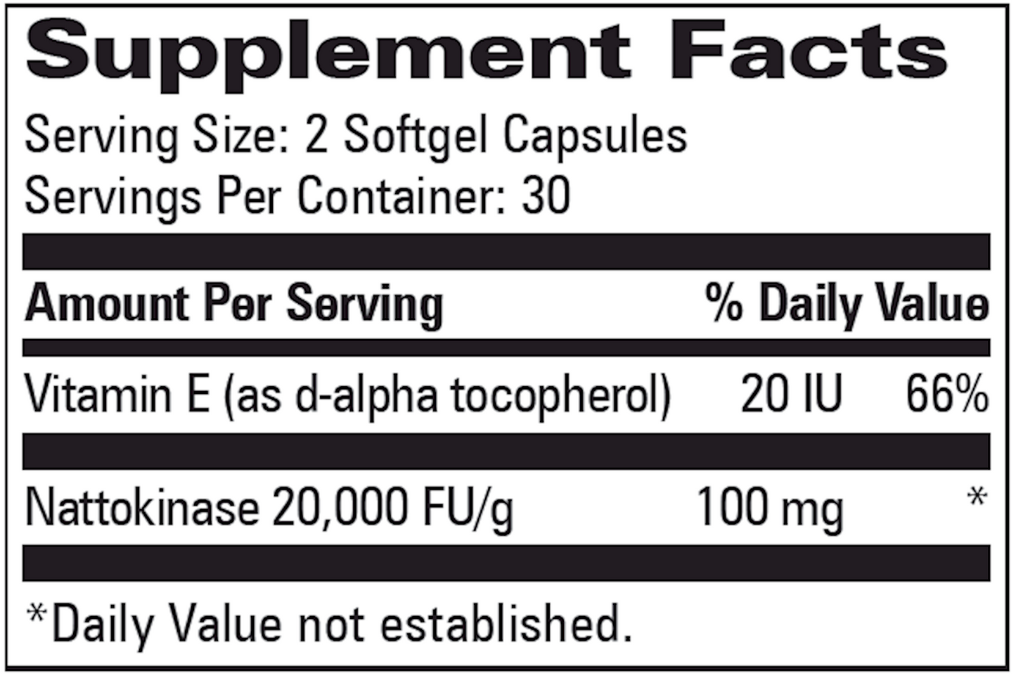 Nattokinase with Vitamin E