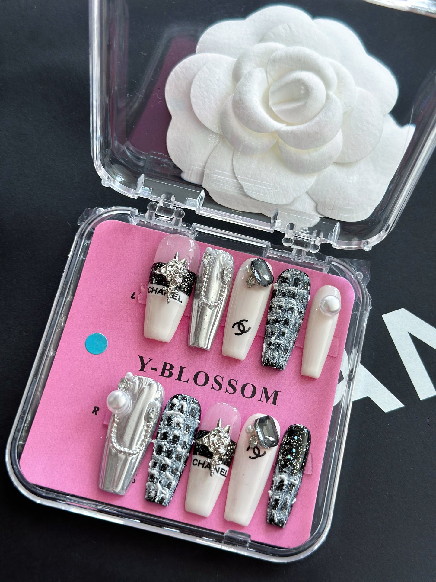 Press on nails handmade  Miss Chanel