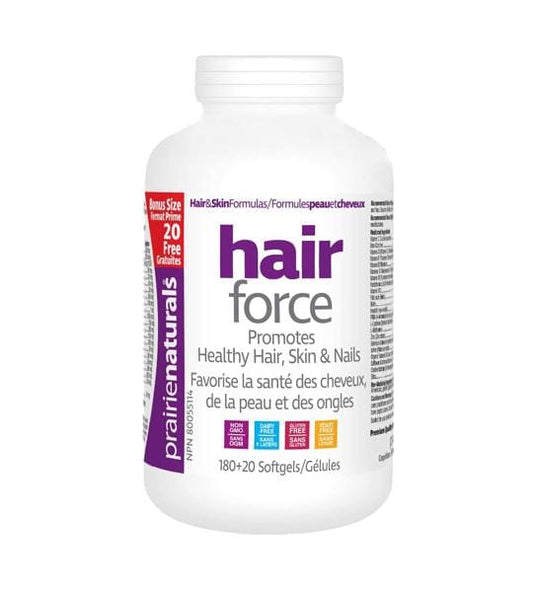 Prairie Naturals Hair-Force BONUS SIZE (200 Softgels)