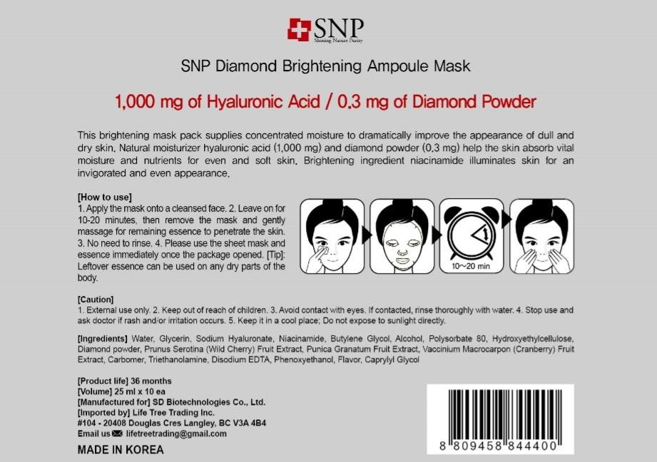 SNP Diamond Brightening Ampoule Mask