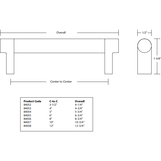Select Rectangular Smooth Cabinet Pull