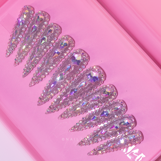 Crystal Queen - Handmade Acrylic Press On Nails