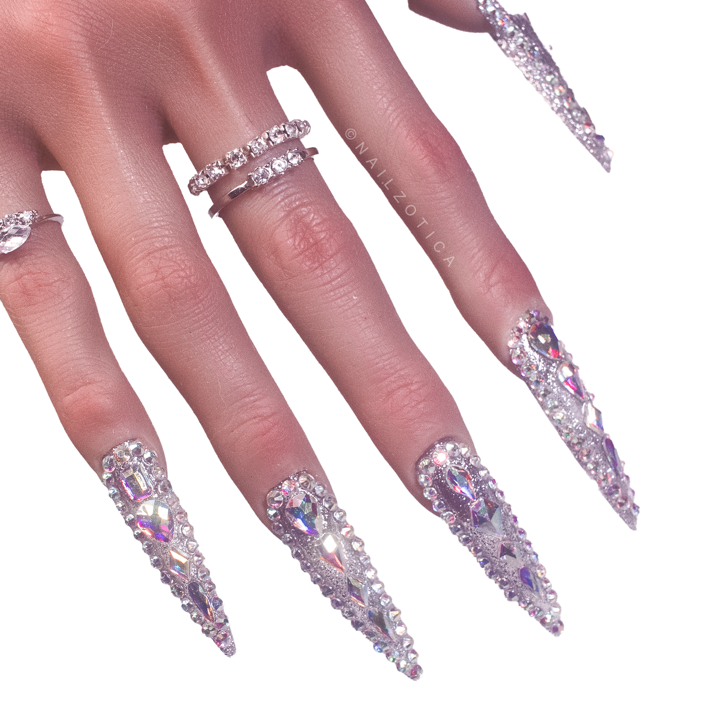 Crystal Queen - Handmade Acrylic Press On Nails