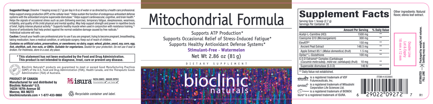 Mitochondrial Formula