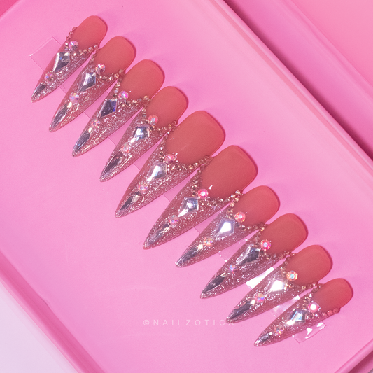 Ice Princess - Handmade Acrylic Press On Nails