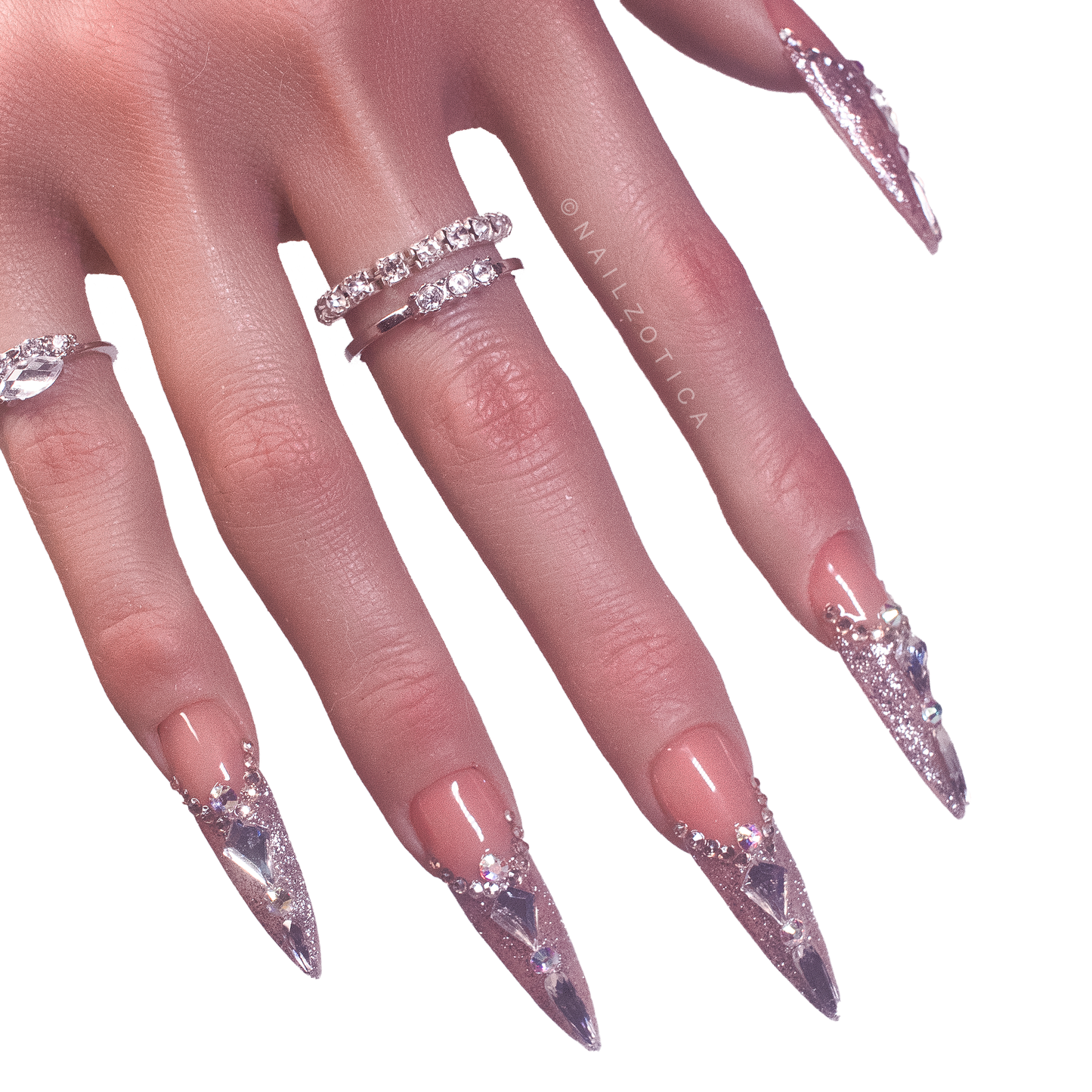 Ice Princess - Handmade Acrylic Press On Nails
