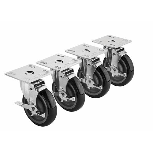 Krowne 28-111S 5" Plate Caster Universal 3.5" x 3.5 Fits Pitco/Adcraft Fryers