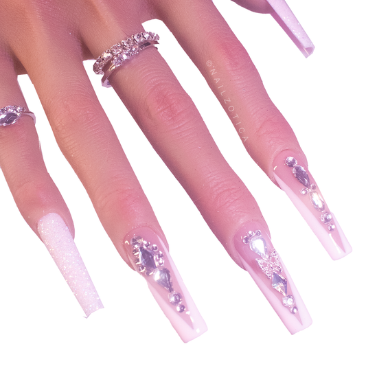 Pink Princess - Handmade Acrylic Press On Nails