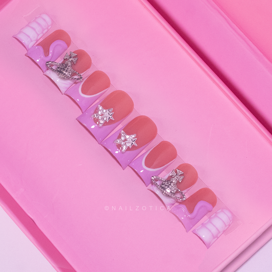 Planet Purple - Handmade Acrylic Press On Nails